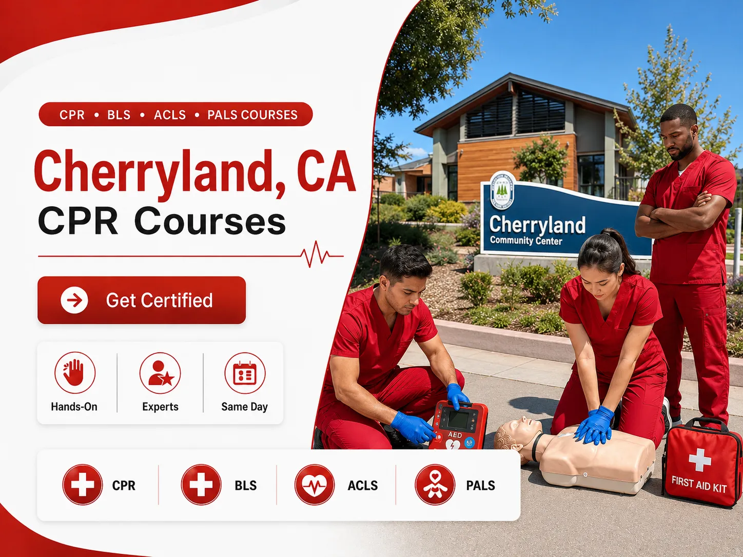 ACLS training with cardiac monitors in Cherryland, CA