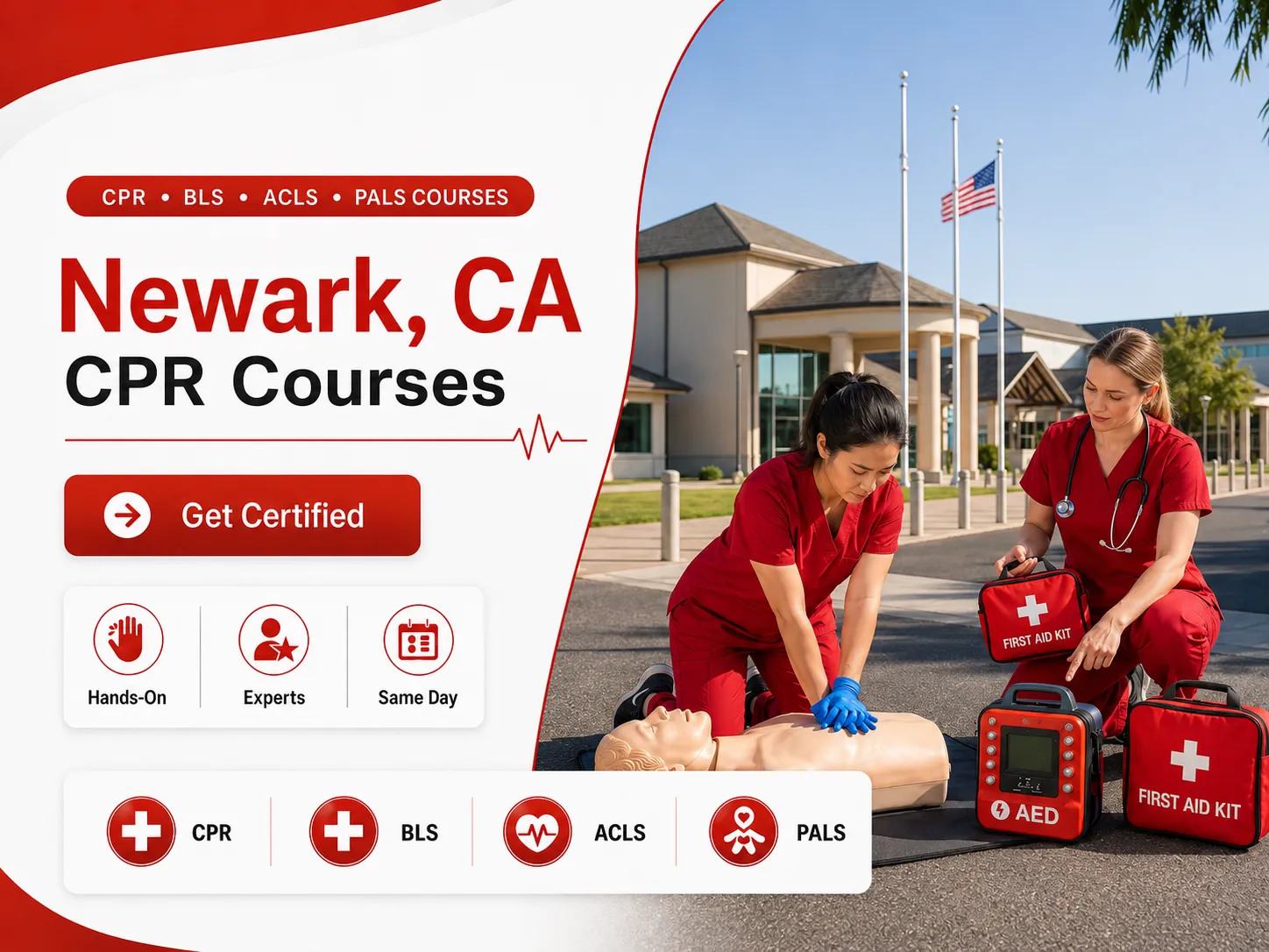 CPR & BLS certification class for healthcare workers in Newark, CA